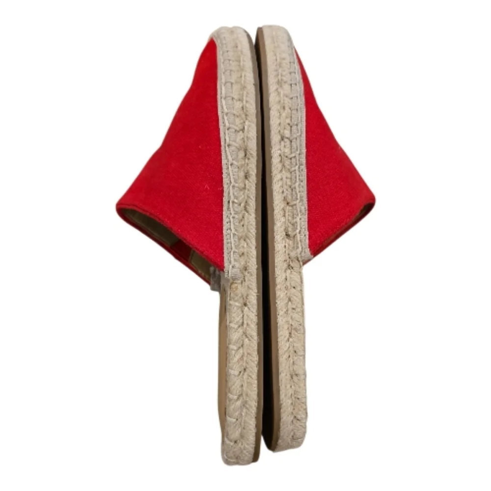 Banana Republic Espadrille Mules Size 8 in Poppy Red